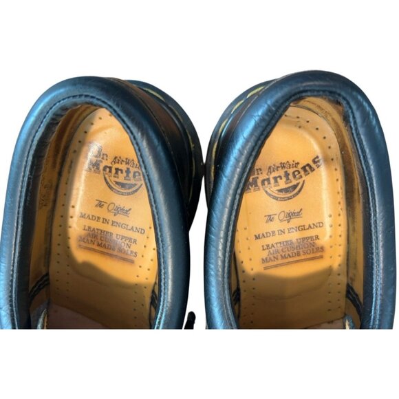 Vintage Dr Martens 8053 Crazy Horse Black Leather Oxford Shoes UK Size 8 England main image 4